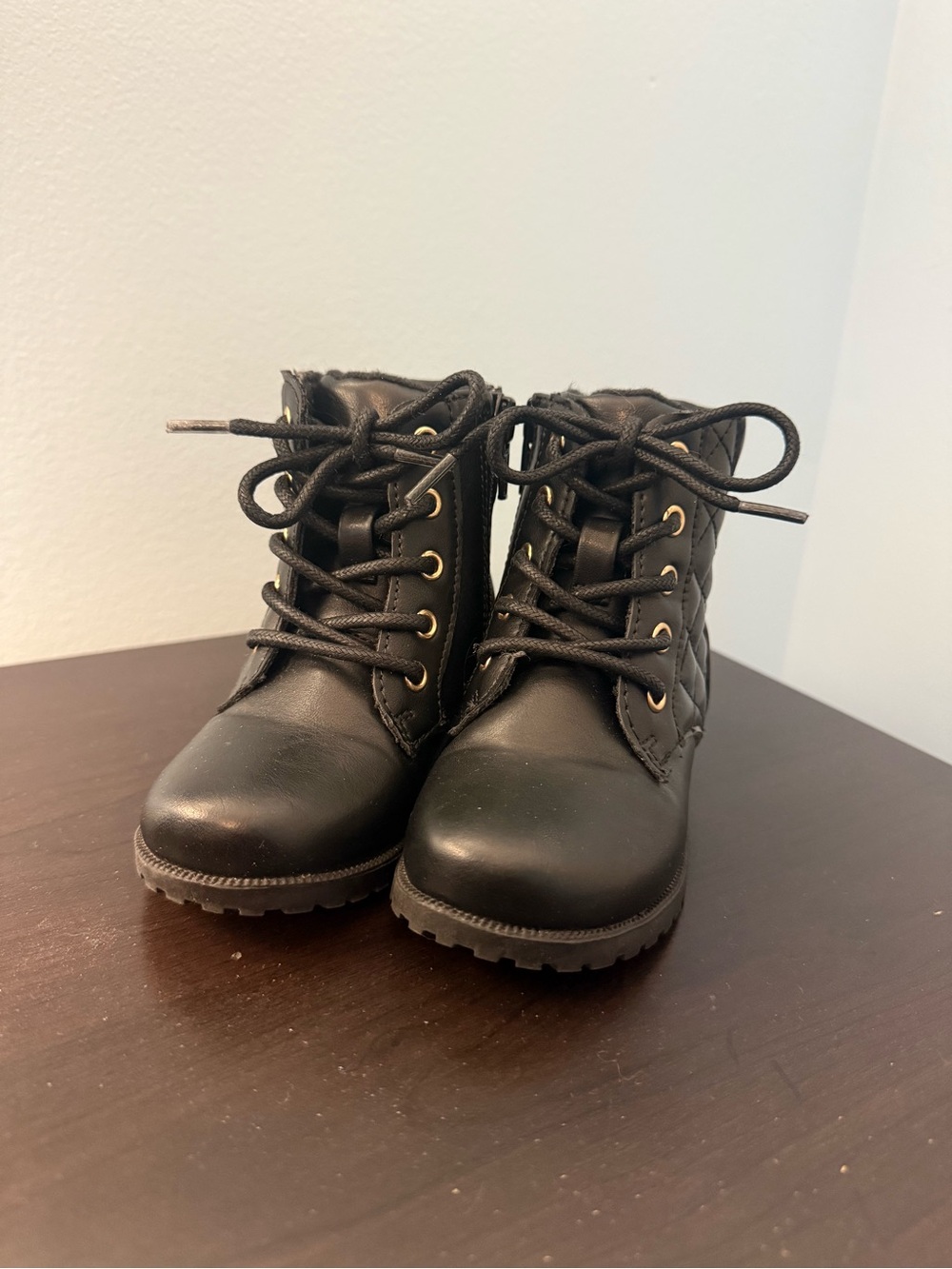 Kids Black Lace-Up Ankle Boots - The Children’s Place